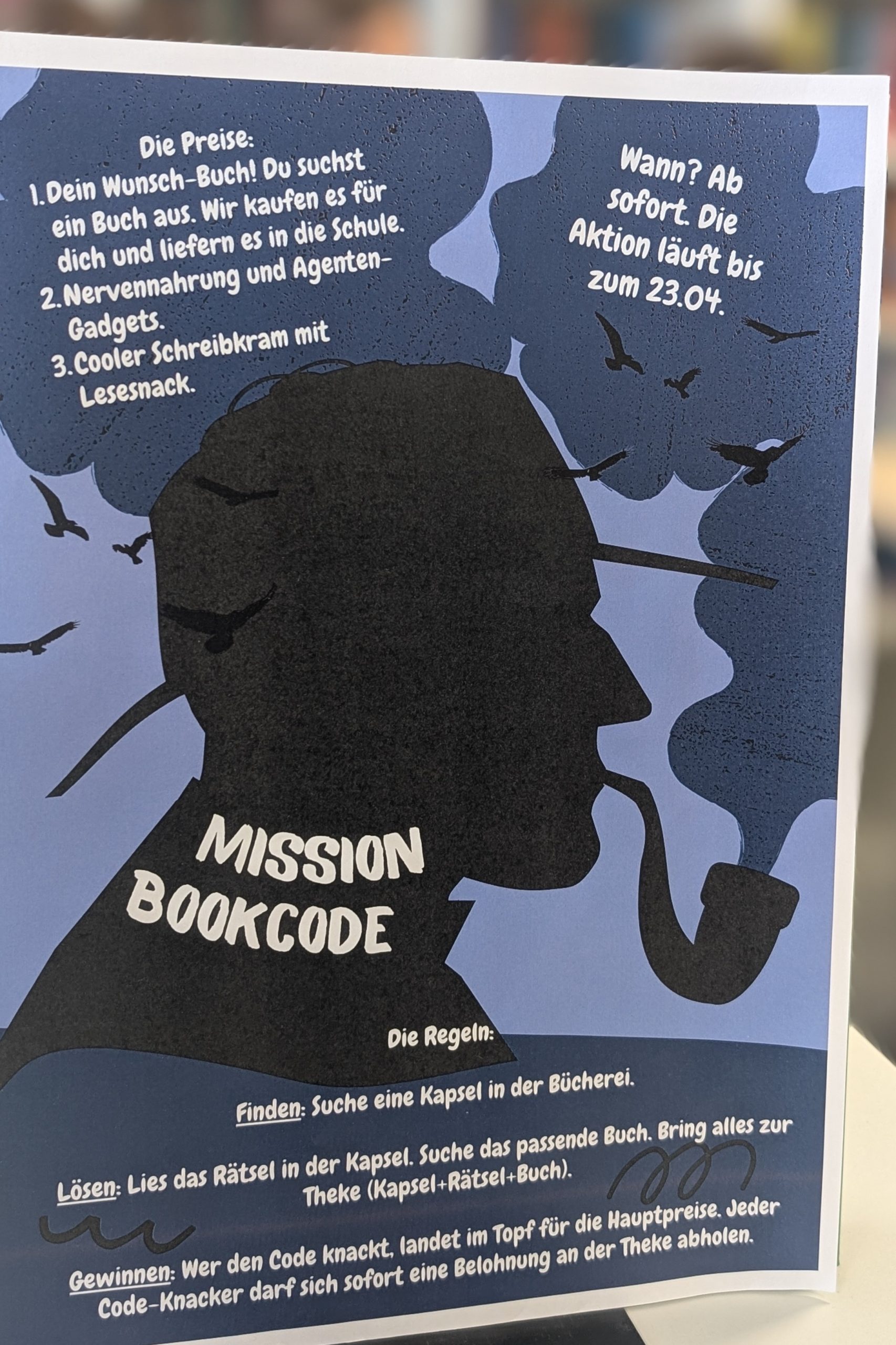 Mission Bookcode in der Bibliothek