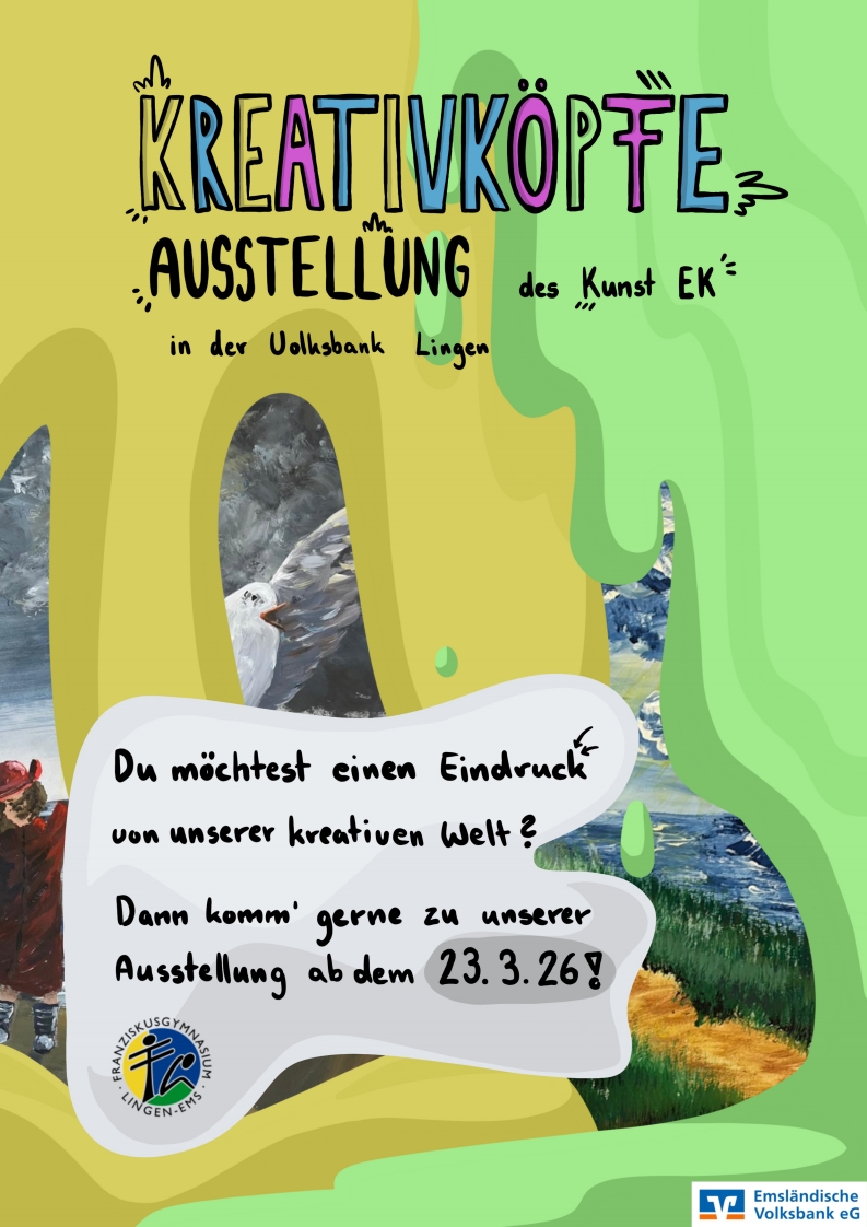 Kreativköpfe: Kunstausstellung in der Volksbank Lingen